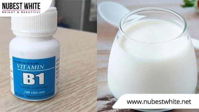 Kết hợp vitamin B1 và sữa tươi để dưỡng trắng da